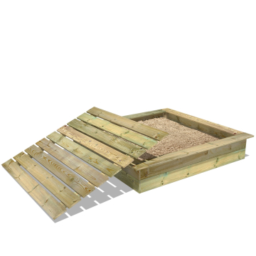 PowerPit Sandpit with cover 165x165x32 cm  850054