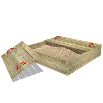 BuddyBox Sandpit with cover 160x160x36 cm  850005