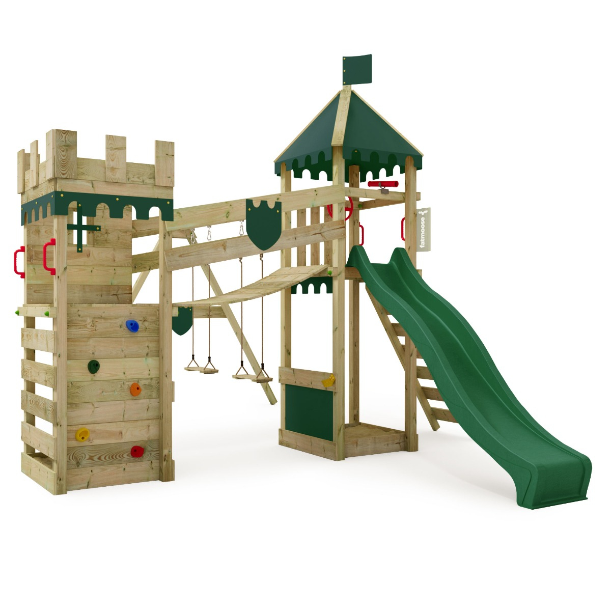 Climbing frame with slide and swing DazzyDuke Duo XXL