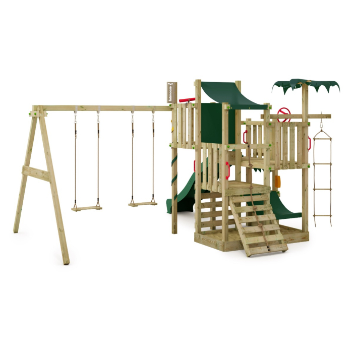 Wooden climbing frame with slide CrazyCoconut Club XXL | Fatmoose