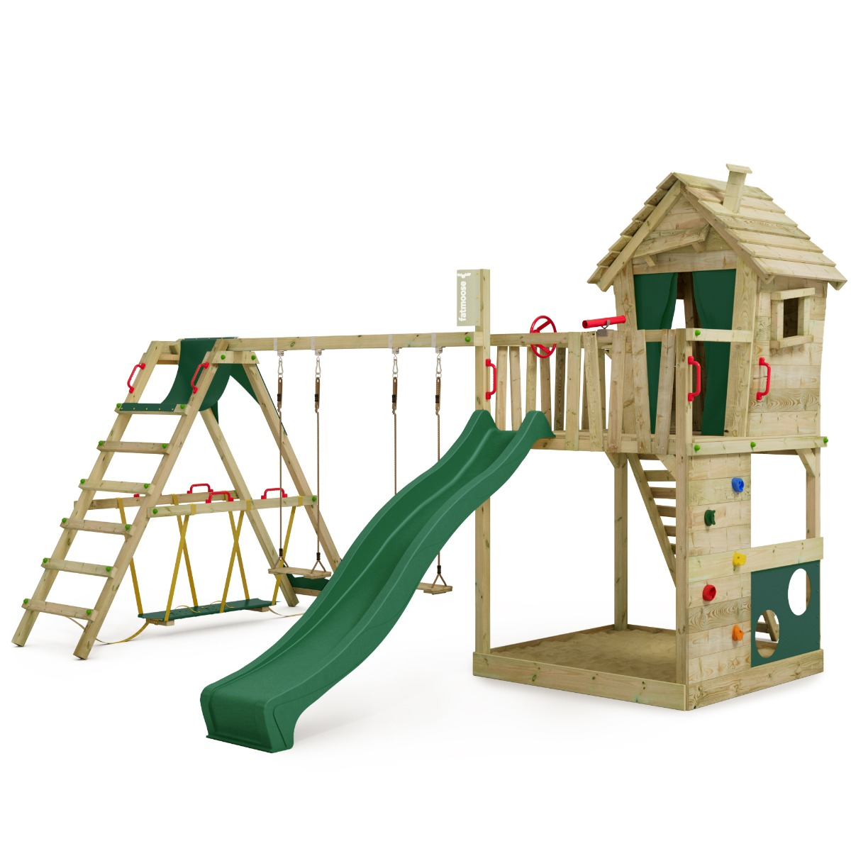 Climbing frame HappyHome Hot XXL with Swing | Fatmoose.co.uk