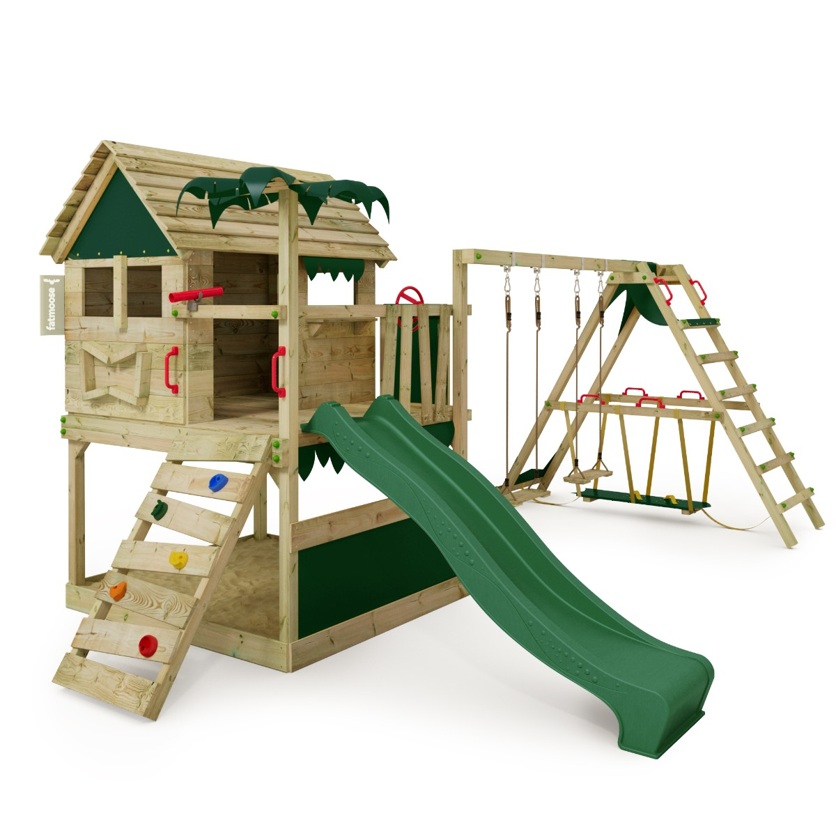 Climbing frame with large sandpit TikaTaka Town XXL | Fatmoose.co.uk