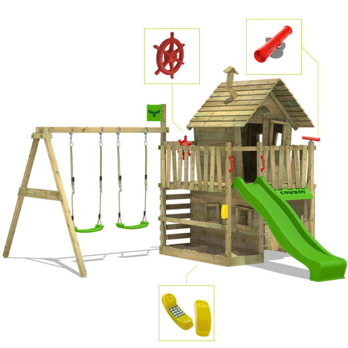 Climbing Frame CountryCow Maxi XXL with Swing Fatmoose
