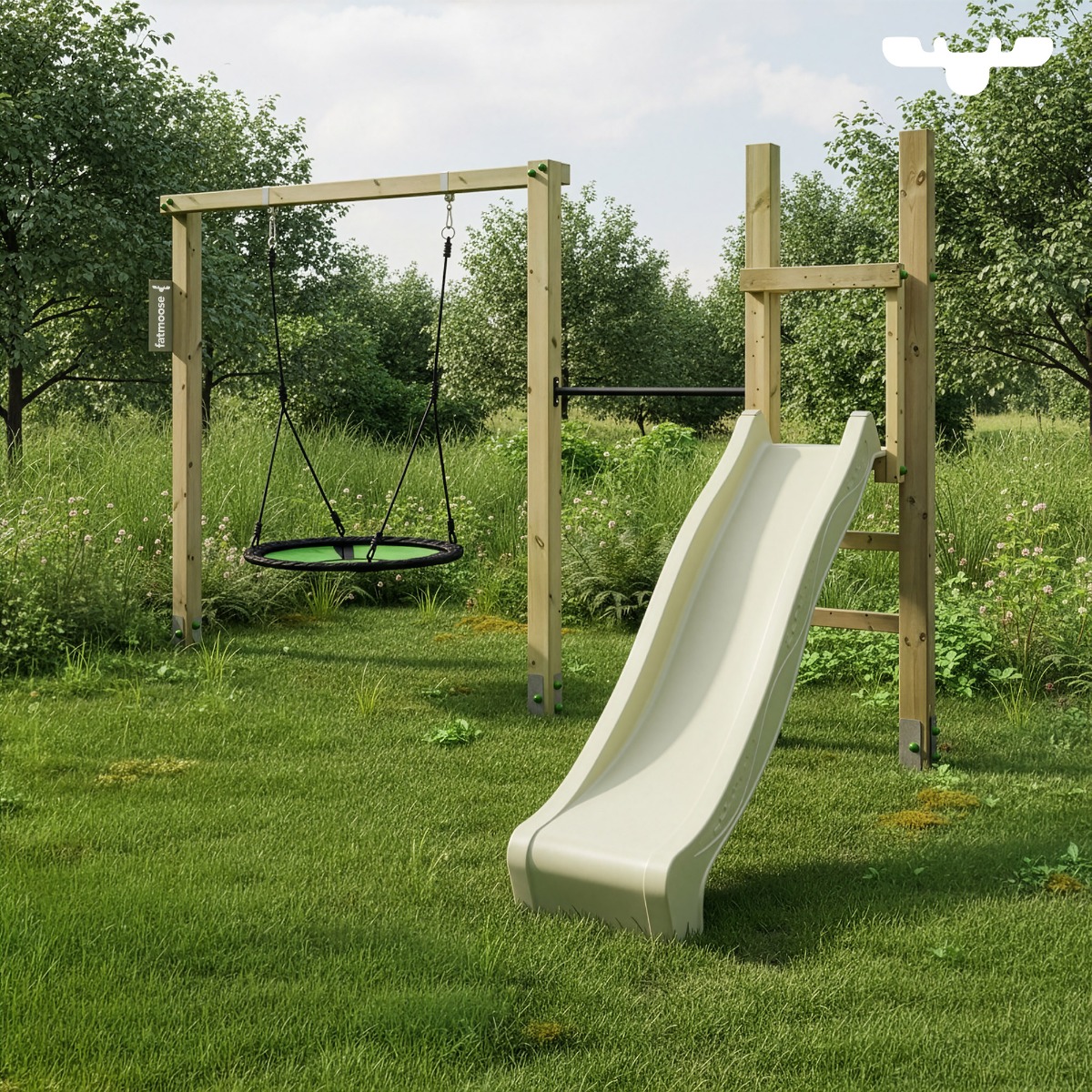 JollyJune Flow with nest swing Pastel green 836536 JollyJune Flow with nest swing Pastel green 836536